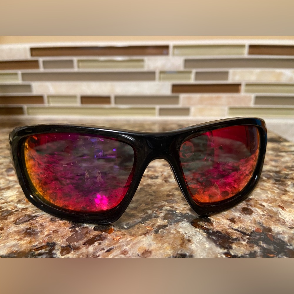 Oakley Valve 009236-02 Polished Black Red Iridium Sunglasses